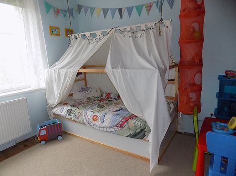 IKEA KURA BED Kura Canopy, Bed Drapes, Ikea Kura Bed, Kids Shared Bedroom, Ikea Kura, Kura Bed, Kid Bedroom, Ikea Bed, Kids Bedroom Designs