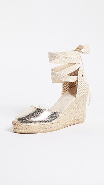 Soludos Metallic Tall Wedges | SHOPBOP SAVE UP TO 25% Use Code: GOBIG18 Castaner Carina, Castaner Espadrilles, Wedges Shoes, Trending Sandals, Wedge Espadrilles, Heel Caps, Handbag Shoes, Espadrille Shoes, Wedge Espadrille