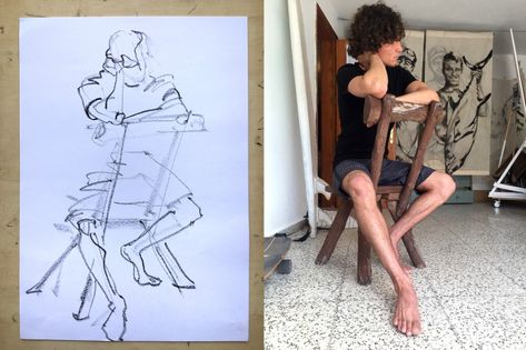 Live Model Poses Drawing, Live Model Poses, Live Model Drawing, Drawing Motivation, Life Drawing Model, Human Form Art, Figure Sketches, Steal Like An Artist, Human Figure Sketches