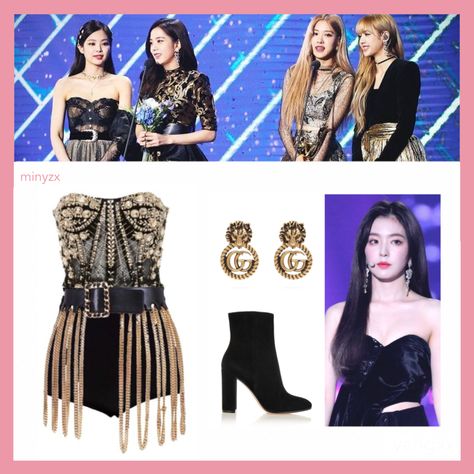 Blackpink Award Show Outfit Ideas, Jennie Award Show Outfit, Jennie Award Show, Blackpink Award Show Outfit, Blackpink 5th Member, Blackpink 5th Member Outfits, Blackpink Outfits, Bts Inspired Outfits, Preformance Outfits