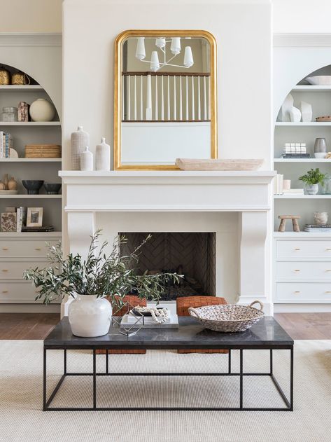 Shea McGee’s Trick for Getting the Perfect Paint Shade Is a Game Changer Inviting Interiors, Shea Mcgee, Mantle Ideas, Cheap Apartment Decorating, Swiss Coffee, Cheap Wall Decor, Palette Inspiration, Hippie Home Decor, French Home Decor