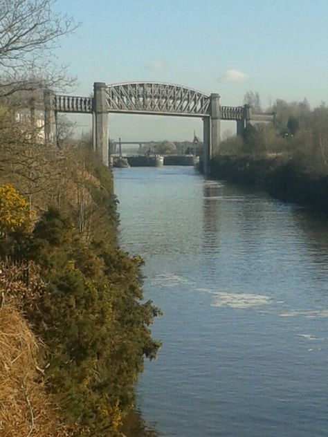 manchester ship canal. view from latchford swing bridge, warrington, cheshire Warrington Cheshire, 70s Childhood, Cheshire England, Folk Horror, Manx, North Wales, Where I Live, Bay Bridge, Wales