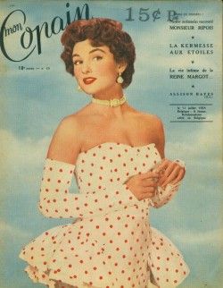 Allison Hayes 1950s, Vintage Cosmopolitan Covers, Emma Roberts Magazine Cover, Femina Magazine Cover, Allison Hayes, Old French Magazine Covers, Movie Magazine, Marilyn Monroe, Magazine Cover