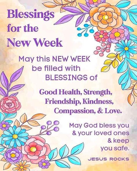 Sunday Encouragement, Monday Blessings New Week, Morning Bible Verse, Nuwe Week, English Greetings, Monday Good Morning, Good Morning Bible Verse, Nice Messages, Week Blessings