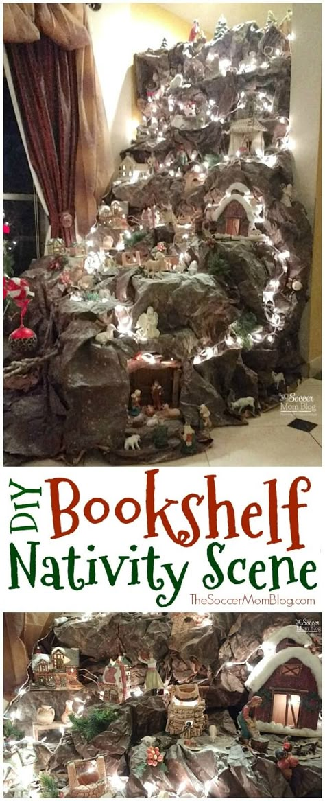 Diy Nativity Scene, Christmas Nativity Scene Display, Nativity Display, Christmas Crib Ideas, Nativity Scene Diy, Nativity Scene Display, Nativity Ideas, Fontanini Nativity, Diy Nativity