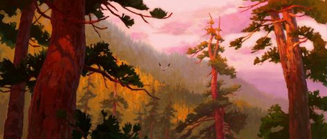 Spirit Background, Bear Landscape, Bear Background, Landscape Drawing Tutorial, Forest Drawing, Disney Pics, Brother Bear, Movies Disney, Animation Studios