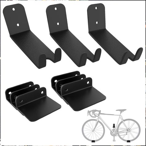 WALMANN 3 Pack Bike Pedal Hanger Wall Mount, Heavy Duty Horizontal Bike Rack for Garage Wall, Bike Display Stand for Home Hol Bike Hanger Wall, Indoor Bike Rack, Bike Display, Indoor Bike Storage, Bike Rack Garage, Bike Storage Solutions, Bike Hooks, Bike Rack Wall, Bike Wall Mount