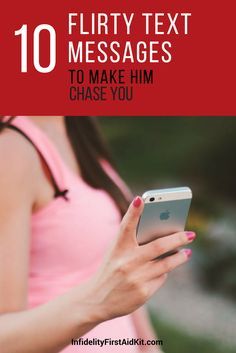 Capture his heart and make him chase you EVERY time without fail. These top 10 flirty text messages will make you his secret obsession. They work for single ladies and women in committed relationships who simple want to text the romance back. [Vote] which flirty text messages will make him respond the fastest at https://www.infidelityfirstaidkit.com/flirty-text-messages-send-him/ Flirty Text, Signs He Loves You, Make Him Chase You, Flirting Messages, Round Robin, Best Relationship Advice, Bowl Game, Messages For Him, Flirting Quotes For Her