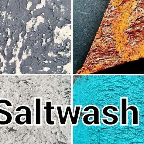 Saltwash®️~Just Add Paint on Instagram: "Don’t take our word for how amazing the premium and original “Saltwash® paint additive” is for creating various faux effects ,ask our fans, like  @crea_red , or just check out the amazing washes and weathered faux effects she created all with just one can of Saltwash! From faux rust, weathered salvaged wood, faux cement, sea glass; the creative possibilities are endless of all the looks you can create with Saltwash , on almost surface with any type of a paint!" Salt Wash Paint, Salt Wash, Faux Rust, Salvaged Wood, Sea Glass, Canning, Glass