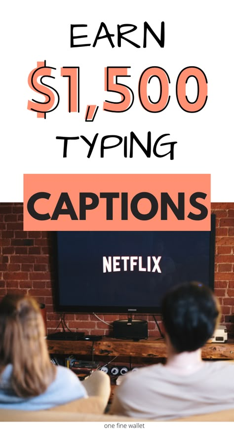 Captioning Jobs, Typing Jobs From Home, Typing Jobs, Legit Work From Home, Online Jobs From Home, Money Making Jobs, Money Makers, Jobs From Home, Side Gigs