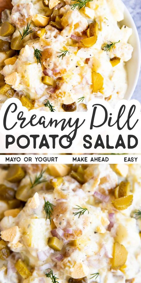 Dill Potato Salad, Dill Potato, Healthy Lunch Salad, Ranch Potato Salad, Potato Salad Dill, Dill Potatoes, Warm Potato Salads, Red Potato Salad, Classic Potato Salad