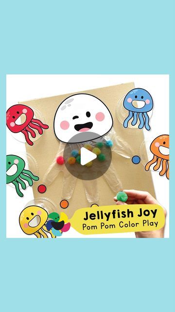 Sea Animal Activities Preschool, Water Animals Activities For Kids, Sea Animals Activities For Preschool, Jellyfish Activity, Fun Activities For Preschoolers, Animals Activities, Table Activities, Plastic Gloves, Pom Pom Balls