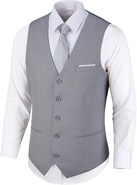 Bakerbear Mens Suit Vests V-Neck Casual Vest Dress for Men Formal Tuxedo Wedding Vests Men's Waistcoat Wedding Vest, Formal Tuxedo, Mens Waistcoat, Men's Waistcoat, Mens Suit Vest, Tuxedo Wedding, Men Formal, Vests Mens, Slim Fit Suit