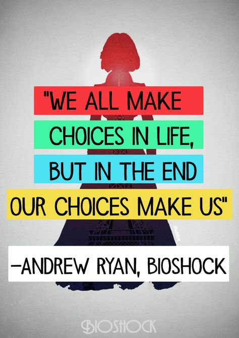 One of the best quotes from a video game http://ift.tt/2w1dJ2n Check out Mystikz Gaming http://ift.tt/2tVNFmJ Choices In Life Quotes, Video Game Quotes, Winning Quotes, Lines Quotes, Game Quotes, Life Video, Life Quotes To Live By, Funny Quotes About Life, Bioshock