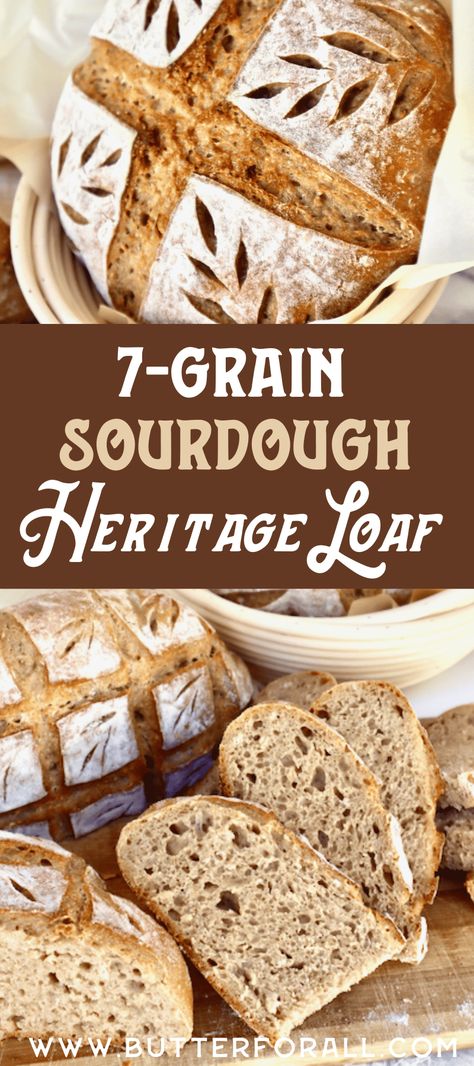 7 Grain Sourdough Bread, Ancient Grains Sourdough Bread, Ancient Grain Sourdough Bread, High Fiber Sourdough Bread, Kamut Bread Recipes, 9 Grain Bread Recipe, Kamut Sourdough Bread, Lavender Sourdough, Sprouted Grain Bread Recipe