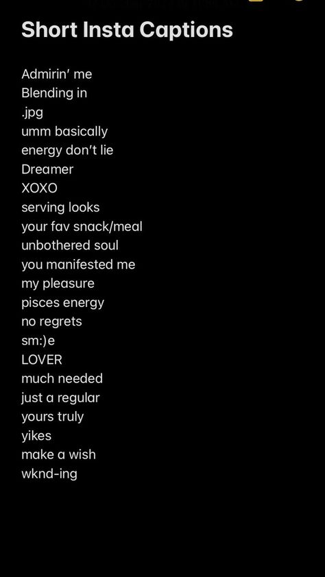 Rock Instagram Captions, Deftones Instagram Captions, Casual Insta Captions, Captions For Back Poses Pictures, Captions For When You Haven’t Posted In A While, Escape Captions Instagram, Cute Short Insta Captions, Parking Lot Captions Instagram, Short Quotes For Instagram Posts