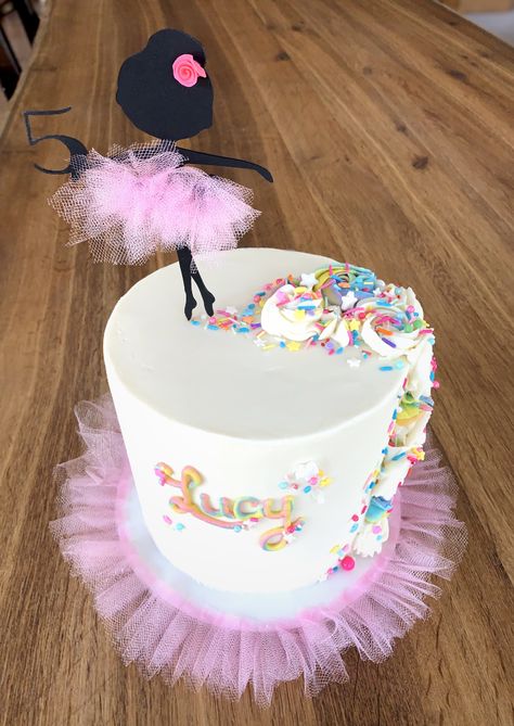 Ballerina cake rainbow Ballerina Themed Birthday Cake, Rainbow Ballerina Cake, Ballerina Birthday Cake Ideas, Dance Cake Ideas, Ballet Themed Birthday Cake, Diy Ballerina Cake, Ballet Cake Ideas, Ballerina Cake Ideas, Ballerina Cakes For Girls Birthday