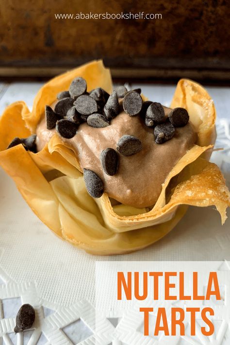 Phyllo Dough Nutella Recipes, Phyllo Dough Tart, Phyllo Dough Recipes Dessert, Philo Dough, Cute Treats, Phyllo Dough Recipes, Phyllo Recipes, Nutella Recipes Easy, Finger Desserts