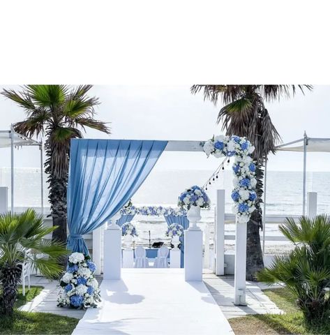 Wedding Dresses Blue And White, Sky Blue And Silver Wedding, Baby Blue Quinceanera, Cinderella Wedding Theme, Indian Wedding Theme, Early Spring Wedding, Blue Wedding Decorations, Wedding Archway, Elegant Wedding Centerpiece