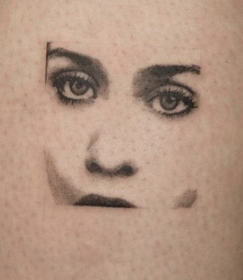 Tidal music album Woman's Face Tattoo, X Files Drawing, Mia Goth Tattoo, Tidal Fiona Apple, Secret History Tattoo, Talking Heads Tattoo, Fiona Apple Tattoo, Album Tattoos, Album Cover Tattoo