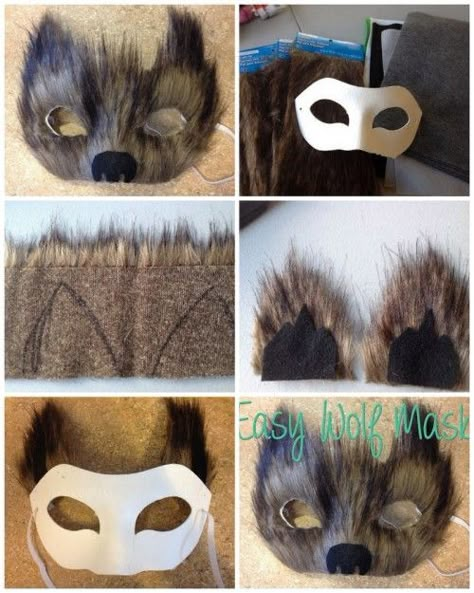 Wolf Mask Diy, Werewolf Costume Kids, Wolf Costume Diy, Wolf Costume Kids, Cosplay Diys, Diy Fantasia, Werewolf Costume, Wolf Costume, Halloween Fest