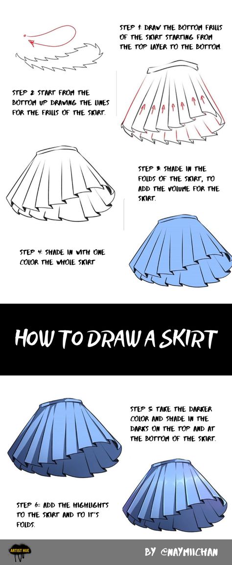 How to draw a skirt step by step | How to draw for beginners | step by step instruction | #howtodraw #drawingtutorials #artisthue Skirt Drawing, Draw Clothes, Anime Reference, Poses Reference, Drawing For Beginners, Drawing Clothes, A Skirt, Reference Photos, Art References