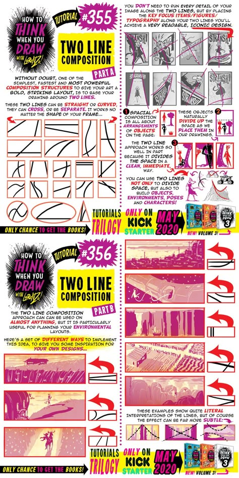 Line Composition, Etherington Brothers, Comic Book Layout, Comic Tutorial, How To Think, Comic Layout, Comic Drawing, Digital Painting Tutorials, Anime Drawings Tutorials