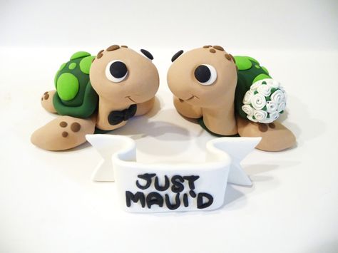 Sea+Turtle+Wedding+Cake+Topper+With+Sign++Choose+by+topofthecake,+$68.00 Cuban Cake, Turtle Wedding Cake, Turtle Wedding, Turtle Cakes, Fimo Projects, Polymer Clay Turtle, Gay Wedding Cakes, Clay Turtle, Ocean Cakes