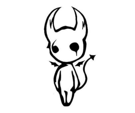 Gothic Outline Tattoo, Cute Demonic Tattoos, Horror Sketches Creepy Easy, Demon Sketch Easy, Mini Dark Tattoo, Easy Demon Drawings, Voodoo Doll Tattoo Simple, Easy Horror Tattoos, Weird Drawing Ideas Easy