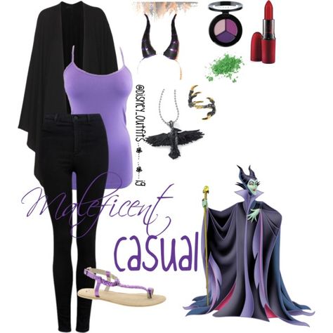 Casual Maleficent {Maleficent} Easy Maleficent Costume, Maleficent Bounding, Maleficent Disney Outfit, Disney Bounding Maleficent, Maleficent Disney Bound, Maleficent Aesthetic Outfit, Easy Disney Villain Costumes Diy, Disney Villain Outfit Ideas, Maleficent Outfit Ideas