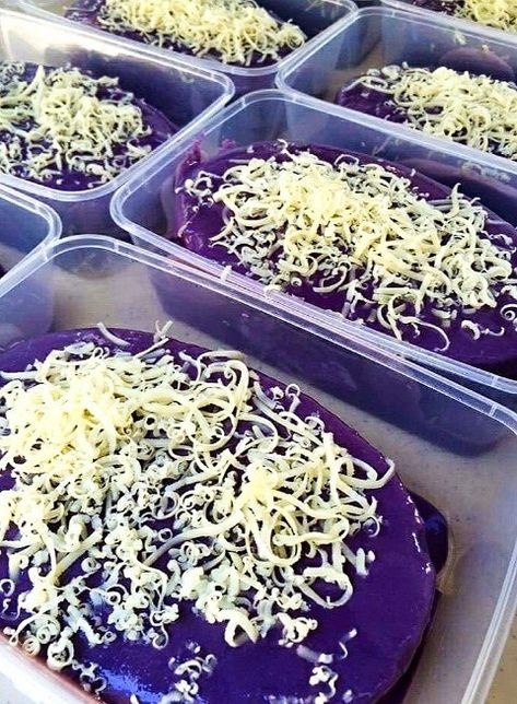 Ube Yema Cake (No Bake) Ube Cheesecake Recipe, Yema Cake Recipe, Yema Cake, Cake No Bake, Ube Cake, Filipino Dessert Recipes, Pinoy Dessert, Ube Recipes, Filipino Food Dessert