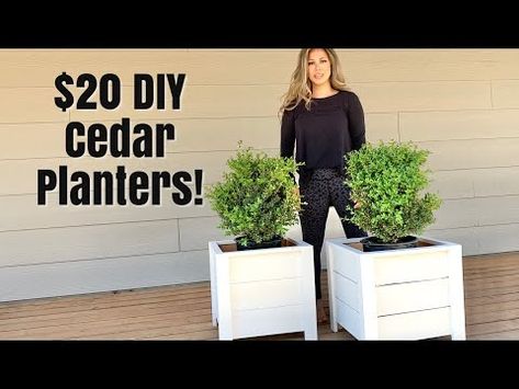 Here's Some Tips to Build Better Outdoor Furniture Kids Woodworking Projects, Cedar Fence Pickets, Planter Box Plans, Outdoor Cabana, Planter Project, Diy Planter, Cedar Planters, Diy Planter Box, Pallet Planter