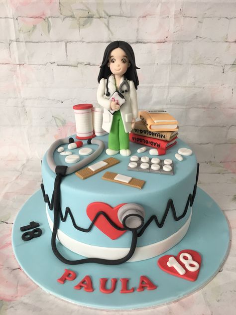 Doctor Party, Doctor Cake, Nursing Cake, Special Cakes, Cake Decorating Designs, Nurses Day, Novelty Cakes, Special Cake, Fondant