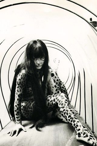 Black Queen Anita Pallenburg in an unused Cheetah costume from Barbarella Anita Pallenberg Style, Leopard Costume, Anita Pallenberg, World Movies, Italian Actress, Out Of Africa, Artist Models, How To Make Coffee, Fantasy Inspiration