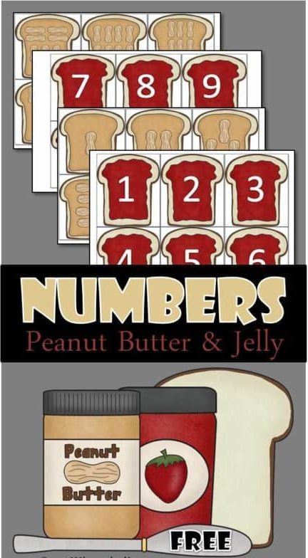 Counting Preschool, Preschool Counting, Counting Activity, Match Game, Creative Curriculum, Peanut Butter And Jelly, Peanut Butter Jelly, Math Activity, Counting Activities