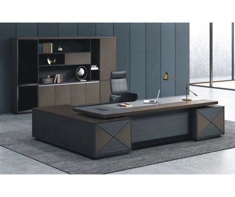 L Shaped Office Desk, Ceo Office, Office Desk Set, L Shaped Executive Desk, Wood Office Desk, Office Table Design, Office Interior Design Modern, Executive Office Desk, Office Furniture Design