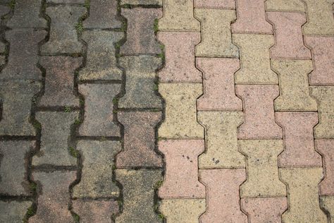 Cleaning Pavers, Paver Sealer, Moss And Lichen, How To Clean Brick, Brick Paver Patio, Clean Patio, Push Broom, Patio Pavers, Patio Slabs