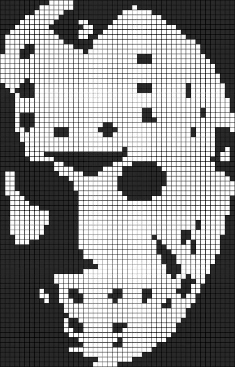 Alpha pattern #118824 | BraceletBook Freddy Krueger Alpha Pattern, Jason Crochet Pattern, Michael Myers Alpha Pattern, Scream Pixel Art Grid, Horror Movie Pixel Art Grid, Crochet Grid Patterns Horror, Slipknot Alpha Pattern, Horror Movie Alpha Patterns, Monster High Alpha Pattern