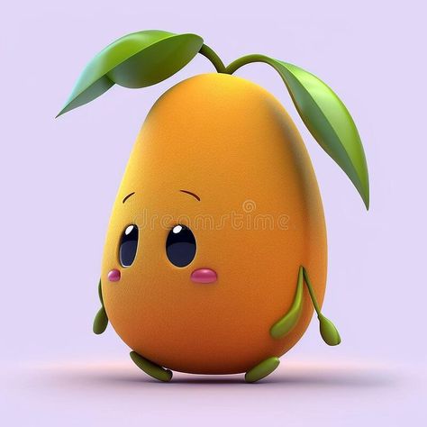 Mango Character, Mango Cartoon, Mango Cartoon Drawing, Mango Artwork, Mango Cartoon Image, Mango Illustrations Cute, Cute Cartoon Characters, Character Illustration, Cartoon Characters