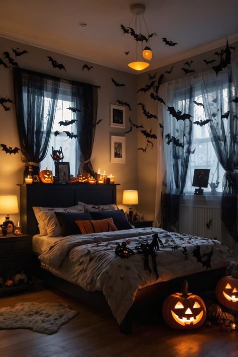 Fall Furniture , Autumn Cozy Fall ,Decor Easy Fall ,
Decor Neutral Fall ,Decor Fall ,Decor Inspiration ,Fall Decor Ideas Bedroom Halloween Decorations, Halloween Decorations Bedroom, Spooky Bedroom Decor, Spooky Bedroom, Behind Sofa Table, Roof Shingle Colors, Spooky Halloween Decor, Spooky Ideas, Halloween Bedroom Decor