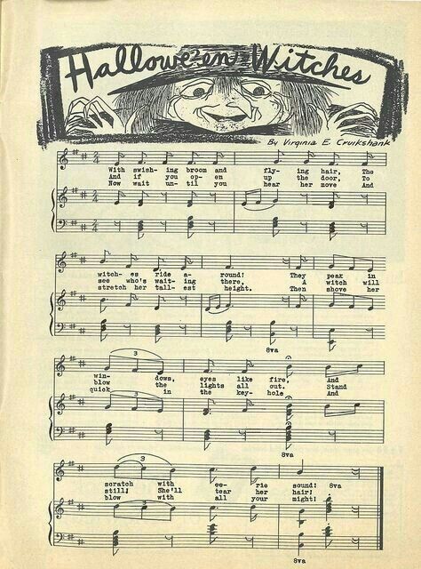 Halloween Sheet Music, Halloween Poems, Halloween Music, Halloween Witches, Halloween Party Supplies, Halloween Books, Elementary Music, Music Sheets, Love Halloween