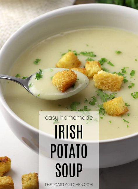 Irish Potato Soup, Irish Cooking, Irish Potato, Delicious Soups, Irish Potatoes, Creamy Potato Soup, Recipes Soup, Potato Soup Recipe, Broth Recipes