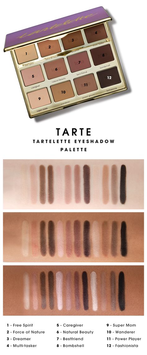 We swatched the Tarte tartelette Eyeshadow Palette to see how the colors looked on different skin tones. Do you have a swatch of this palette? Post a Tarte Palette Looks, Tartelette Toasted Palette Looks, Tarte Pallete, Tartlette Palette, Tartelette Palette, Eyeshadow Palette Tarte, Tarte Eyeshadow, Tarte Eyeshadow Palette, Matte Eyeshadow Palette