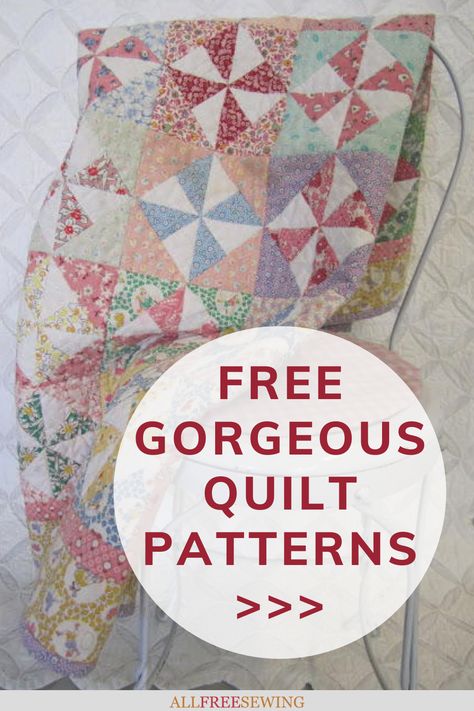 21+ Gorgeous Quilt Patterns | Whether you've never made a quilt before or your home is covered in handmade quilting projects, finding new free quilt patterns is always inspiring. Easy Big Block Quilt Patterns Free, Free Quilt Pattern Downloads, Free Pdf Quilt Patterns, Queen Size Quilt Pattern, Free Quilt Patterns Printables, Creative Quilts, Baby Quilt Patterns Easy, Big Block Quilts, Beginner Quilt