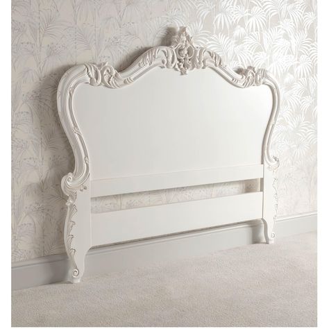 French Style Headboards, Country Headboard, Antique French Bed, French Furniture Bedroom, French Headboard, Carving Furniture, Shabby Chic Colors, Large Headboard, Antique Bed