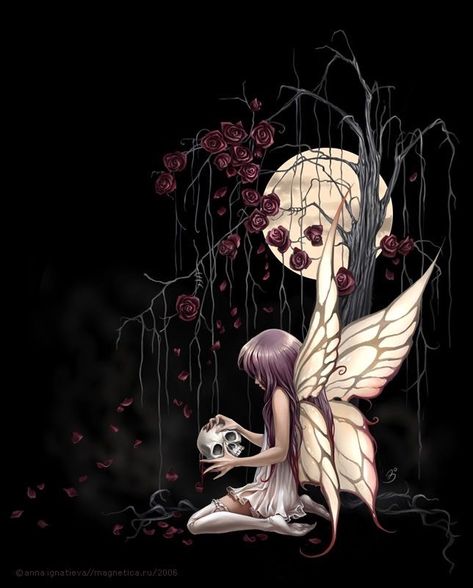 Emo Couple, Emo Fairy, Anime Gothic, Fairy Sitting, Fairies Photos, Black Fairy, Art Noir, Fairy Dragon, Gothic Fairy