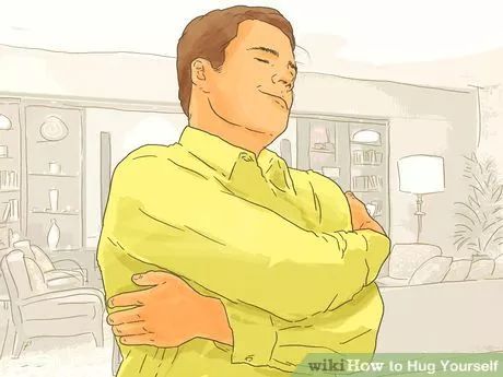 Image titled Hug Yourself Step 3 Hugging Yourself Pose, Hug Yourself Pose, Hug Yourself, Hugging Yourself, Different Ways To Hug Someone, Hugs From Behind Quotes, Hug Meme, Sending You Hugs And Kisses Meme, How To Overcome Laziness