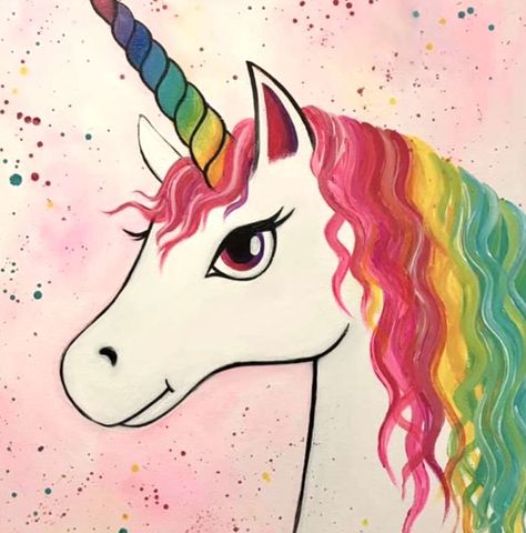 Mystical Unicorn, Kids Painting Party, Pinots Palette, Unicorn Painting, Painting Parties, Painting Party, Kids Canvas, Paint And Sip, Painting Gallery