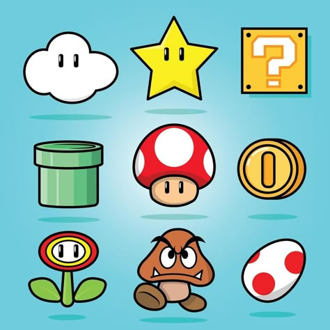 Printable Super Mario Characters, Super Mario Graphics, Super Mario Symbols, Super Mario Images, Easy To Draw Mario Characters, Mario And Luigi Drawing Easy, Mario Stickers Printable, Mario Party Characters, Mario Kart Characters Drawing