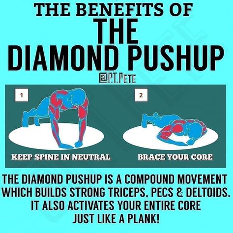 DM for SHOUTOUT/PROMOTION 💰 on Instagram: “#health #fitness #fit #toptags #fitnessmodel #fitnessaddict #fitspo #workout #bodybuilding #cardio #gym #train #training #photooftheday…” Diamond Pushup, Push Ups Benefits, Diamond Push Ups, Funny Car Memes, Workout Exercises, Training Workouts, Gym Tips, Hands Together, Push Ups